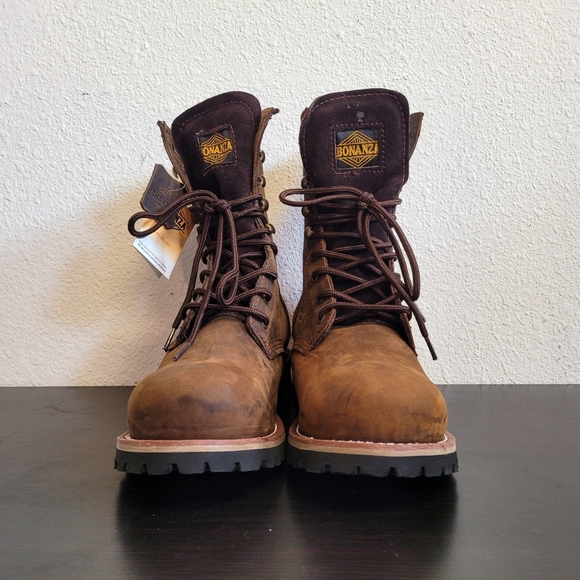 Bonanza Brown Leather Boots - Picture 2 of 4